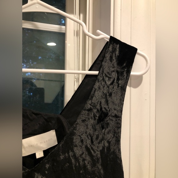 Michelle Mason Asymmetrical Cami in Black - Picture 4 of 10